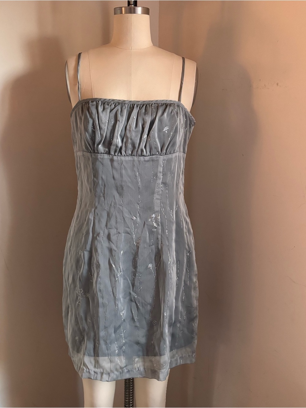 vintage Y2K-era XOXO mesh overlay mini dress